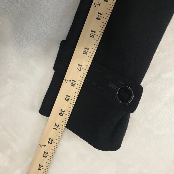 Kenneth Cole Reaction Women's Melton Wool Rayon Blend Pea Coat Noir Black Large - Picture 12 of 12